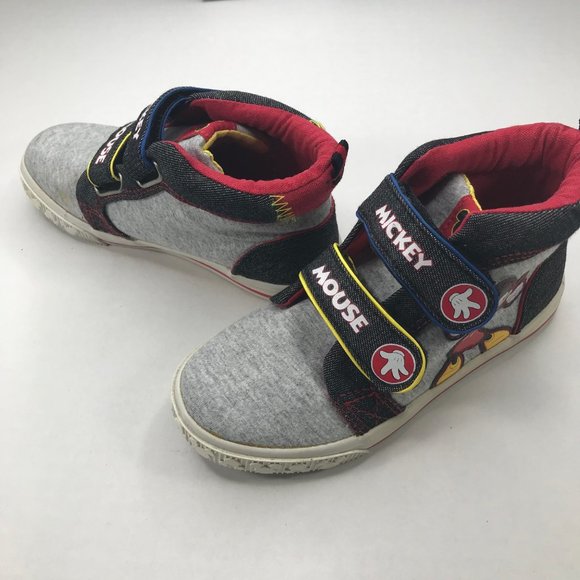 Disney Mickey Mouse Children's High Top Shoes Size 11 Very Good Used Condition - Picture 4 of 11